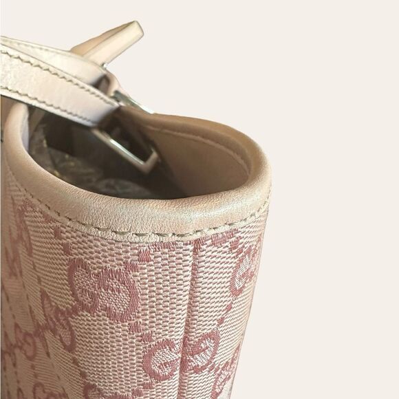 Gucci- GG Canvas Leather-Trimmed Tote - Vintage - Picture 9 of 16
